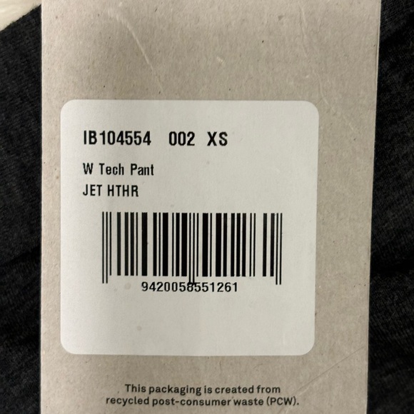 Icebreakers NWT Wool Gray Jet Heather XS Tech Pant - Picture 6 of 7
